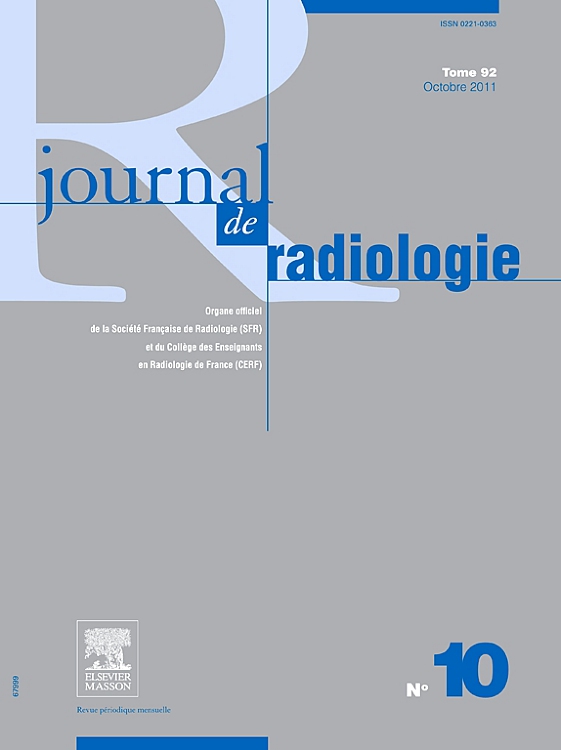 Go to journal home page - Journal de Radiologie